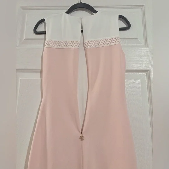 Tommy Hilfiger color block scuba asymmetrical sheath dress size 2 - Picture 8 of 8